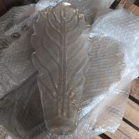 foglie in vetro e oro murano x lampadario