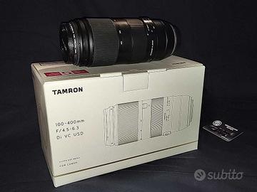 Tamron 100-400 mm F4.5-6.3 Di VC USD attacco Canon