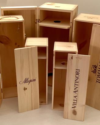 5 Cassette Vino Legno Nuove