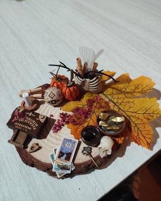 decorazione halloween con foglia