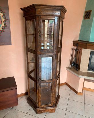 Vetrina vintage in legno 