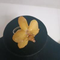 anello con orchidea naturale 