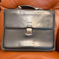 Borsa professionale "Pollini" in pelle nera