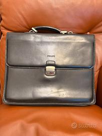 Borsa professionale "Pollini" in pelle nera