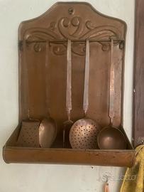 set completo da cucina in rame
