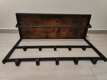 Appendiabiti da parete con mensola 10 ganci 