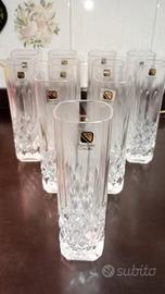 Set di 12 bicchieri in cristallo 30% PbO