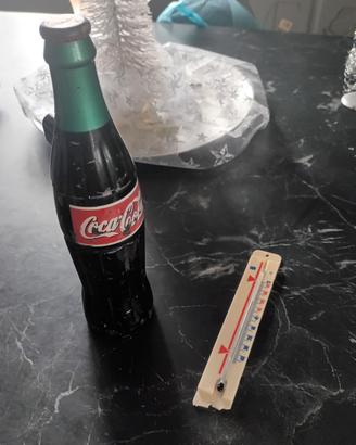 Maniglia e termometro originali frigo Coca Cola