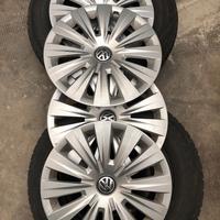 4 Cerchi in ferro e borchie volkswagen piu gomme t