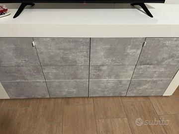 Mobile soggiorno moderno bianco e griggio- nuovo