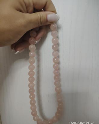 collana quarzo rosa