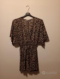 vestito leopardato taglia S/M