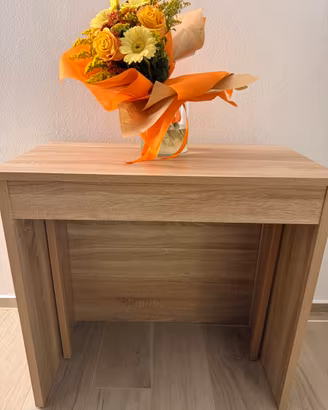 Tavolo consolle allungabile effetto rovere