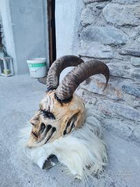 maschera krampus legno