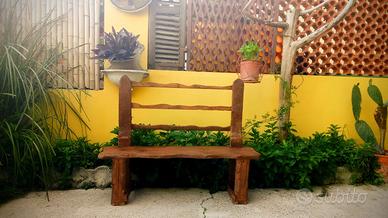 Panchina in legno da esterno o interno