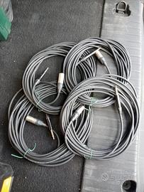 4 cavi 10 metri nuovi XLR maschio - TRS 6,3