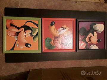 Quadri Walt Disney Topolino Pippo Pluto