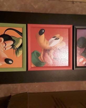 Quadri Walt Disney Topolino Pippo Pluto