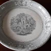 Alzata portafrutta in porcellana ironstone vintage