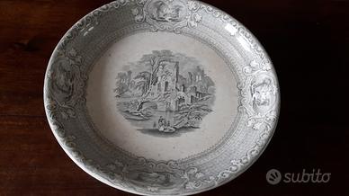 Alzata portafrutta in porcellana ironstone vintage