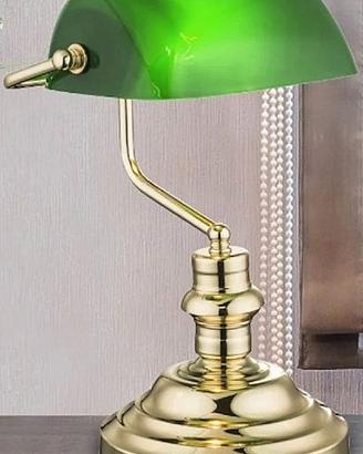 Lampada da scrivania dorata classica