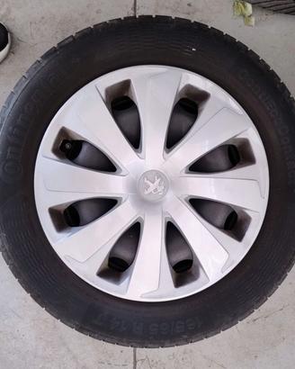 Cerchi gomme 165/65/14 e copricerchi Peugeot 108