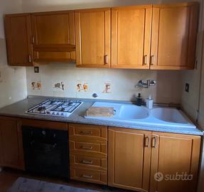 Cucina componibile in legno 240 cm