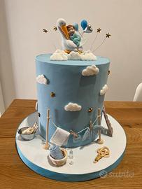 Torta scenografica nascita bimbo