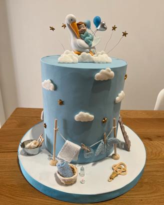 Torta scenografica nascita bimbo