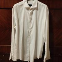 Camicia Zara bianca con dettagli neri 