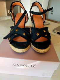 Zeppa In Canvas Borchie Cafènoir