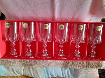 Set 6 calici in Cristallo Vintage. cristal d'Arqu