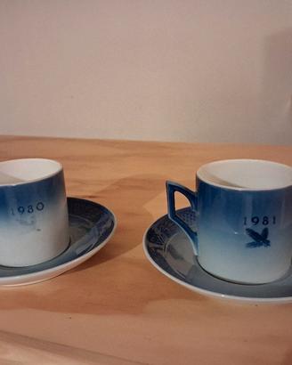 Tazze con piattino Royal Copenhagen porcelain 