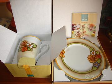 Thun country girasole - set piatto dessert+tazza - Arredamento e Casalinghi  In vendita a Parma