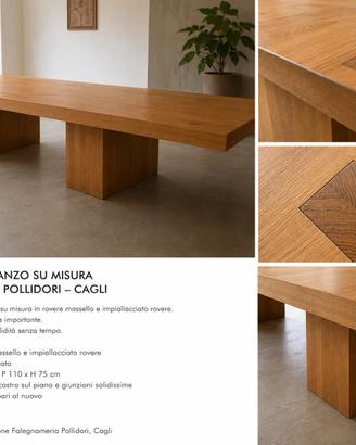 Set tavolo da pranzo + panca Pollidori, Cagli