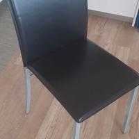 Sedia in ecopelle colore nero