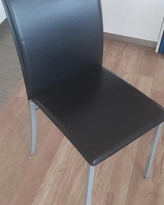 Sedia in ecopelle colore nero