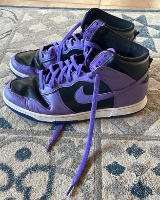 Nike dunk high viola e nero retro