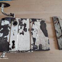 ANTICA SERRATURA IN FERRO CON CHIAVE PRIMI '800