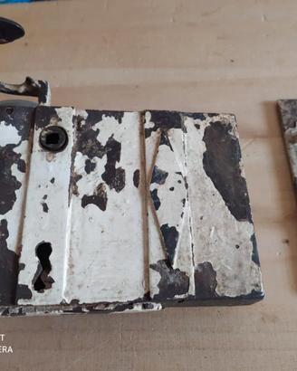 ANTICA SERRATURA IN FERRO CON CHIAVE PRIMI '800