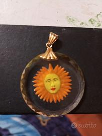 pendente oro e cristallo