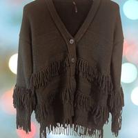 Cardigan da donna in lana color nero Liviana Conti