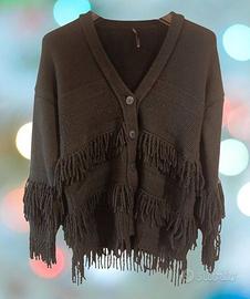 Cardigan da donna in lana color nero Liviana Conti