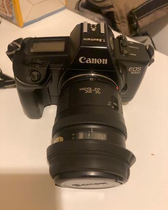 Canon eos 650 con obiettivo 35-105