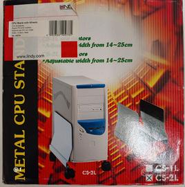 Supporto in metallo per computer con ruote 