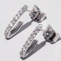 Orecchini oro bianco 18 kt + diamanti 0.30 kt