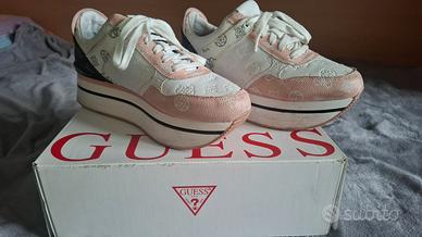 SCARPE GUESS BIANCHE E ROSA