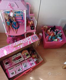 Barbie grande lotto bambole case vestiti