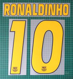 Nameset completo #10 RONALDINHO Barcellona Home
