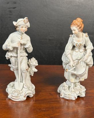 Coppia di Figurine in Porcellana